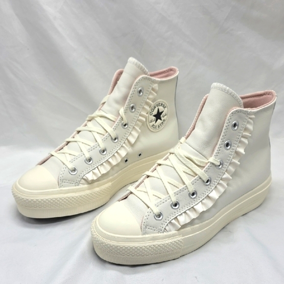 Converse Women's Cream High-Top Sneakers - Picture 1 of 16